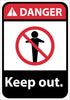 NMC DGA49RB-DANGER, KEEP OUT, 14X10, RIGID PLASTIC (1 EACH)