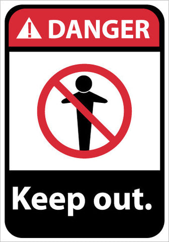 NMC DGA49AB-DANGER, KEEP OUT, 14X10, .040 ALUM (1 EACH)