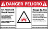 NMC DGA63AP-DANGER, ARC FLASH HAZARD, BILINGUAL, (GRAPHIC), 3X5, PS VINYL (PAK OF 5)