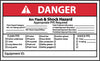 NMC DGA65AP-DANGER, ARC FLASH & SHOCK HAZARD, 3X5, PS VINYL (PAK OF 5)