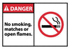 NMC DGA6AP-DANGER, NO SMOKING MATCHES OR OPEN FLAMES (GRAPHIC), 3X5, PS VINLY (PAK OF 5)