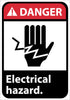NMC DGA8PB-DANGER, ELECTRICAL HAZARD (W/GRAPHIC), 14X10, PS VINYL (1 EACH)