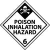 NMC DL125AL-DOT SHIPPING LABELS, POISON INHALATION HAZARD 6, 4X4, PS PAPER (1 ROLL)