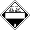NMC DL12BR-PLACARD, CORROSIVE 8, BLANK, 10 3/4X10 3/4, RIGID PLASTIC (1 EACH)