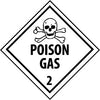 NMC DL132R-PLACARD, POISON GAS 2, 10.75X10.75, RIGID PLASTIC (1 EACH)