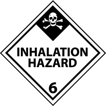NMC DL135P-PLACARD, INHALATION HAZARD 6, 10.75X10.75, PS VINYL (1 EACH)