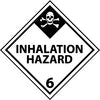 NMC DL135P-PLACARD, INHALATION HAZARD 6, 10.75X10.75, PS VINYL (1 EACH)