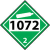 NMC DL136BR-PLACARD, 1072 2, 10.75X10.75, RIGID PLASTIC (1 EACH)