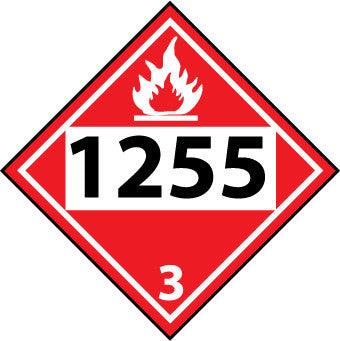 NMC DL137BR-PLACARD, 1255 3, 10.75X10.75, RIGID PLASTIC (1 EACH)