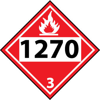 NMC DL140BR-PLACARD, 1270 3, 10.75X10.75, RIGID PLASTIC (1 EACH)