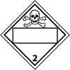 NMC DL150BP-PLACARD, POISON GAS 2, BLANK, 10.75X10.75, PS VINYL (1 EACH)