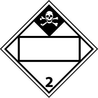 NMC DL151BR-PLACARD, INHALATION HAZARD 2, BLANK, 10.75X10.75, RIGID PLASTIC (1 EACH)