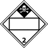NMC DL151BP-PLACARD, INHALATION HAZARD 2, BLANK, 10.75X10.75, PS VINYL (1 EACH)