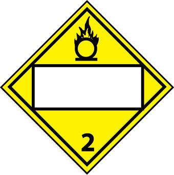 NMC DL152BR-PLACARD, OXYGEN 2, BLANK, 10.75X10.75, RIGID PLASTIC (1 EACH)