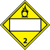NMC DL152BP-PLACARD, OXYGEN 2, BLANK, 10.75X10.75, PS VINYL (1 EACH)