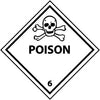 NMC DL159ALV-DOT SHIPPING LABEL, POISON 6, 4X4, PS VINYL (1 ROLL)