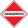 NMC DL160ALV-DOT SHIPPING LABEL, DANGEROUS, 4X4, PS VINYL (1 ROLL)