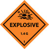 NMC DL172AL-DOT SHIPPING LABEL, 1.4 EXPLOSIVE, G, 1, 4X4, PS PAPER (1 ROLL)