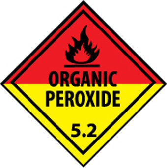 NMC DL18BR-PLACARD, BLANK ORGANIC PEROXIDE 5.2, 10 3/4 X 10 3/4, RIGID PLASTIC (1 EACH)