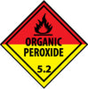 NMC DL18ALV-DOT SHIPPING LABEL, ORGANIC PEROXIDE 5.2, 4X4, PS VINYL (1 ROLL)