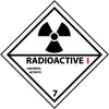 NMC DL25ALV-DOT SHIPPING LABEL, RADIOACTIVE 1, 7, 4X4, PS VINYL 500/ROLL (1 ROLL)