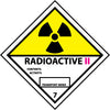 NMC DL26AL-DOT SHIPPING LABELS, RADIOACTIVE II, 4X4, PS PAPER (1 ROLL)