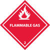 NMC DL2AL-DOT SHIPPING LABELS, FLAMMABLE GAS 2, 4X4, PS PAPER (1 ROLL)