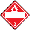 NMC DL2BP-PLACARD, FLAMMABLE GAS 2, BLANK, 10 3/4X10 3/4, PS VINYL (1 EACH)