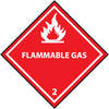 NMC DL2ALV-DOT SHIPPING LABEL, FLAMMABLE GAS 2, 4X4, PS VINYL 500/ROLL (1 ROLL)