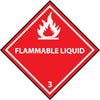NMC DL161AL-DOT SHIPPING LABELS, FLAMMABLE LIQUID 3, 4X4, PS PAPER (1 ROLL)