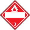 NMC DL4BR-PLACARD, FLAMMABLE 3, BLANK, 10 3/4X10 3/4, RIGID PLASTIC (1 EACH)