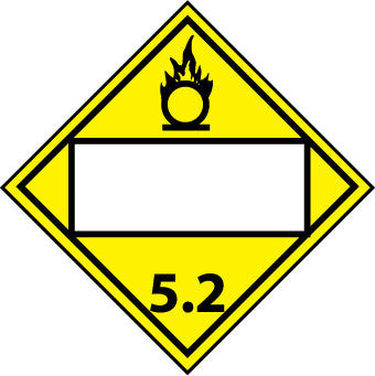 NMC DL63BR-PLACARD, ORGANIC PEROXIDE 5.2, BLANK, 10 3/4X10 3/4, RIGID PLASTIC (1 EACH)
