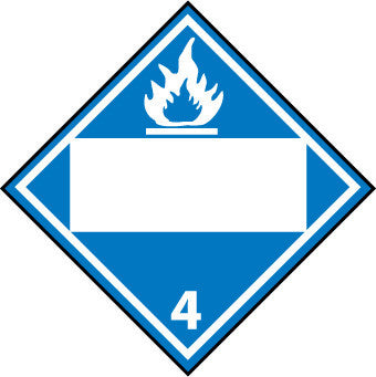 NMC DL64BR-PLACARD, DANGEROUS WHEN WET 4, BLANK, 10 3/4X10 3/4, RIGID PLASTIC (1 EACH)