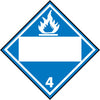 NMC DL64BR-PLACARD, DANGEROUS WHEN WET 4, BLANK, 10 3/4X10 3/4, RIGID PLASTIC (1 EACH)