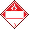 NMC DL65BR-PLACARD, FLAMMABLE 3, BLANK, 10 3/4X10 3/4, RIGID PLASTIC (1 EACH)