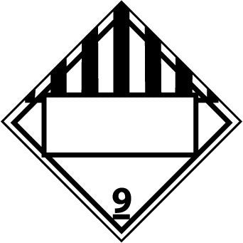 NMC DL67BP-PLACARD, CLASS 9, BLANK, 10 3/4X10 3/4, PS VINYL (1 EACH)