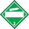 NMC DL6BR-PLACARD, NON-FLAMMABLE GAS 2, BLANK, 10 3/4X10 3/4, RIGID PLASTIC (1 EACH)