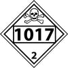 NMC DL72BR-PLACARD, FOUR DIGIT 1017, 10 3/4X10 3/4, RIGID PLASTIC (1 EACH)
