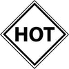 NMC DL76R-PLACARD, HOT, 10 3/4X10 3/4, RIGID PLASTIC (1 EACH)