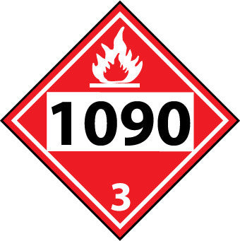 NMC DL83BR-PLACARD, FOUR DIGIT 1090, 10 3/4X10 3/4, RIGID PLASTIC (1 EACH)