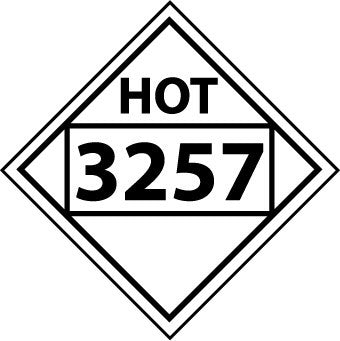 NMC DL85BR-PLACARD, HOT FOUR DIGIT 3257, 10 3/4X10 3/4, RIGID PLASTIC (1 EACH)