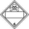 NMC DL8BR-PLACARD, POISON, BLANK, 10 3/4X10 3/4, RIGID PLASTIC (1 EACH)
