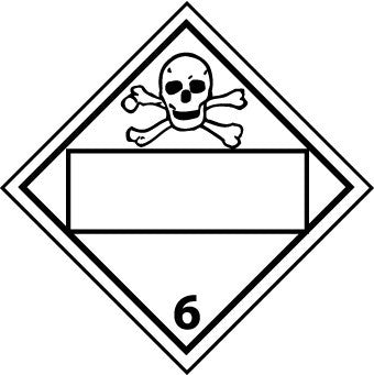 NMC DL8BP-PLACARD, POISON, BLANK, 10 3/4X10 3/4, PS VINYL (1 EACH)