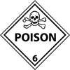 NMC DL8R-PLACARD, POISON 6, 10 3/4X10 3/4, RIGID PLASTIC (1 EACH)