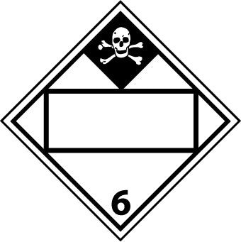 NMC DL98BR-PLACARD, POISON, BLANK, 10 3/4X10 3/4, RIGID PLASTIC (1 EACH)