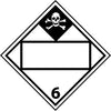 NMC DL98BR-PLACARD, POISON, BLANK, 10 3/4X10 3/4, RIGID PLASTIC (1 EACH)