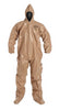 DuPont C3122TTN2X00 2X Tan SafeSPEC 2.0 18 mil Tychem CPF3 Chemical Protection Coveralls With Hood, Socks And Elastic Wrists (1/EA)
