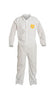 DuPont PB120SWHLG0025 Large White SafeSPEC 2.0 12 mil ProShield Basic Chemical Protection Coveralls With Laydown Collar, Elastic Waist, Open Wrists And Ankles  (1/EA)
