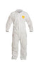 DuPont PB125SWHLG0025 Large White SafeSPEC 2.0 12 mil ProShield Basic Chemical Protection Coveralls With Laydown Collar, Elastic Wrists, Ankles And Waist  (25/EA)