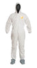 DuPont PB127SWHLG0025 Large White SafeSPEC 2.0 12 mil ProShield Basic Chemical Protection Coveralls With Standard Fit Hood, Elastic Wrists, Ankles And Waist  (25/EA)